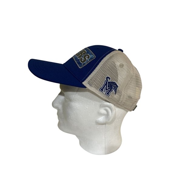 Memphis Tigers Colosseum Blue Mesh Fishing RealTree Trucker SnapBack Hat Cap New - Picture 4 of 9